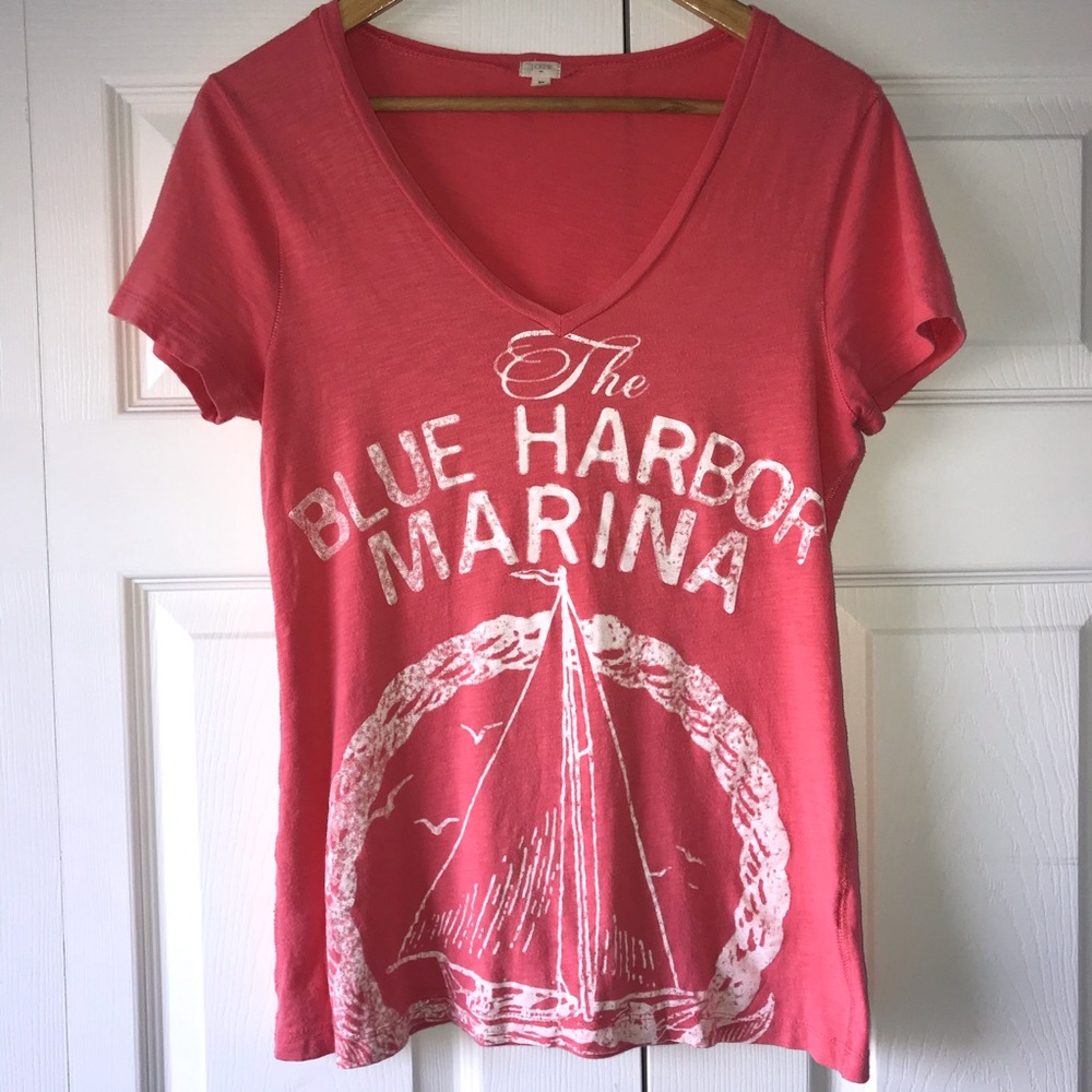 J. Crew V-Neck, Coral E1